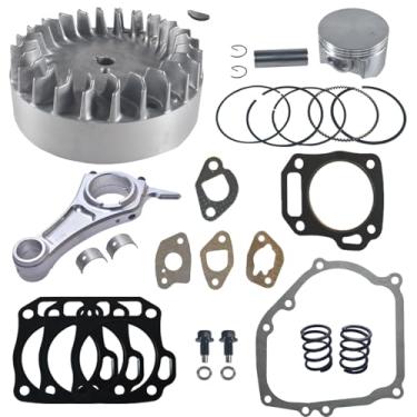 Imagem de Biela de alumínio de tarugo de 8,4 cm e volante de 10 krpm com mola de válvula de 8,2 kg e kit de pistão de topo plano de 70 mm para carrinho de kart de motor não Hemi Predator 212cc