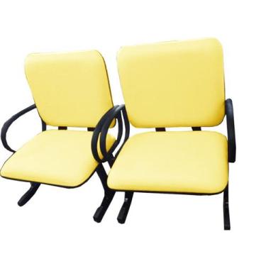 Imagem de 02 Cadeiras para Escritório para Obesos até 250kg Amarelo - Design Off