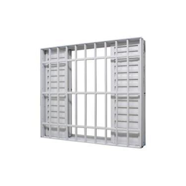 Imagem de Janela Veneziana em Alumínio Branco 6 Folhas Caribe Max 120x200x12,2cm