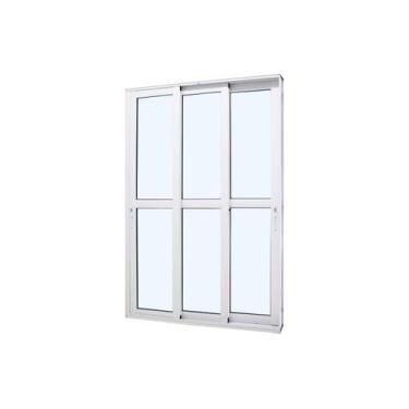 Imagem de Porta de Correr em Alumínio Branco Perfecta Max 215x150x13,1cm 3 Folha