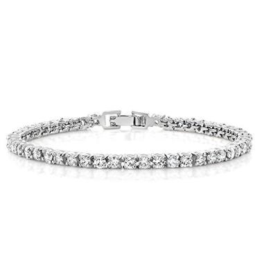 Imagem de Bracelete de tênis Gem Stone King 10.00 quilates, corte redondo, zircônia cúbica deslumbrante CZ 7 polegadas