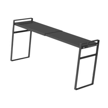 Imagem de harayaa Bathroizer de prateleira de vaidade para produtos de higiene pessoal portátil rack de armazenamento cosmético para a decoração de casa, Preto