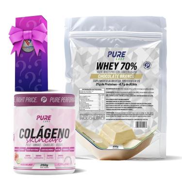 Imagem de Kit Colágeno Hibisco C/Limão + Whey Concentrado 70% Chocolate Alpino-Unissex