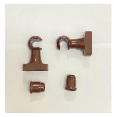 Imagem de Kit Par de Suporte Para Varão de Cortina 19mm Mogno - METAL ARTS