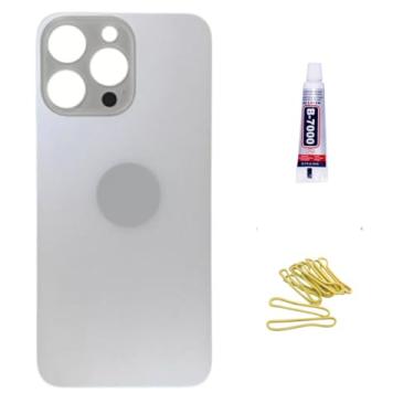 Imagem de Tampa Traseira De Vidro Para iPhone 15 Pro Branca + Cola 3ml
