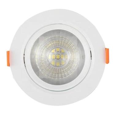 Imagem de Luminária Spot Led Redondo 5w Branco Quente Direcionável Embutir Bivolt 110/220 Forro Pvc Gesso Sala Quarto Cozinha Corredor Comercio