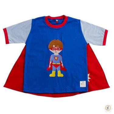 Imagem de Camiseta com Capa Super Herói - Dani Lessa, Até 06 anos - G
