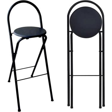 Imagem de Bancos de bar de café da manhã com barra traseiro para barestools de barest tais de assento altura de 60cm/65cm/70cm/75cmoldable bancos de barra para adultos Capacidade de carga de 125 kg ca