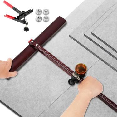 Imagem de Cortador de vidro de telha manual, 0,9m Máquina de corte de corte de espelho de azulejos de cerâmica de 0,9m, ferramentas de mão de cortador de ladrilhos grandes com ladrilho 4pcs de liga de