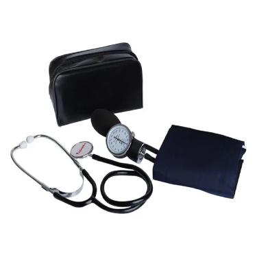 Imagem de Aparelho de Pressão Arterial Premium + Estetoscópio G-Tech Preto