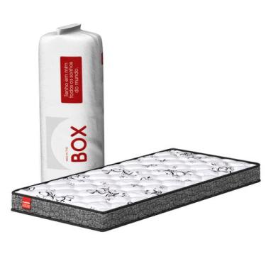 Imagem de Colchão Solteiro De Espuma Bordado A Vácuo D28 188x88x14cm Compacto Co