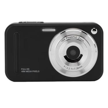 Imagem de Câmera digital 1080p pequena compacta de 48 MP com zoom digital de 16 x, tela de 2,4 polegadas, antivibração, câmera de vídeo para estudantes