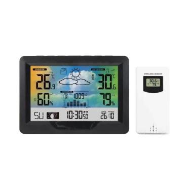 Imagem de Estação Meteorológica Sem Fio Com Tela Colorida, Termômetro Externo In