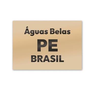 Imagem de Imã de Geladeira Águas Belas Pernambuco MDF 8x5 para Viagem