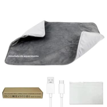 Imagem de Almofada De Aquecimento Elétrica Azul 5V USB Cabo De 59 Polegadas Mini