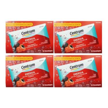 Imagem de Kit 4 Multivitamínico Centrum Energia Em Pó C/12 Envelopes