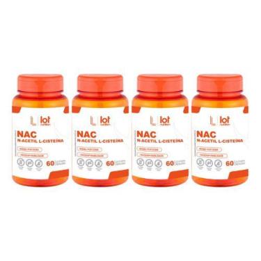 Imagem de Kit 4un Nac 600mg 60 Cápsulas - LOT NUTRITION, Sem Sabor