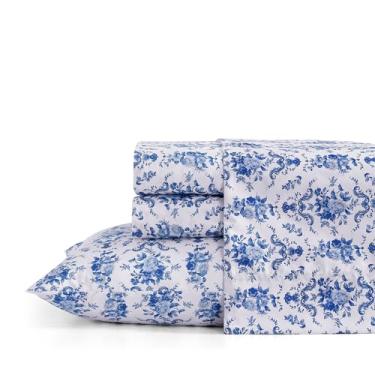 Imagem de ELLE Decor Emroidered Jogo de cama de microfibra de 3 peças, bolso profundo de 30,5 cm, solteiro, floreio floral