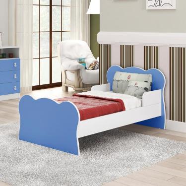 Imagem de Mini Cama Infantil com Proteção Lateral Azul