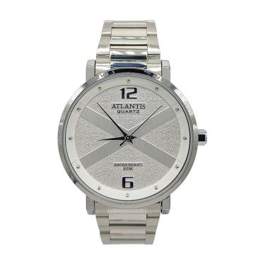Imagem de Relógio Atlantis autêntico X Prateado Resistente a Água 5atm