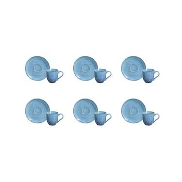 Imagem de Conjunto de Xícaras e Pires de Café Porto Brasil Bio Breeze 120ml - 6 Peças