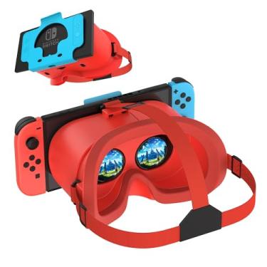Imagem de VR Headset for Nintendo Switch & OLED Model Upgraded, Virtual Reality VR Glasses with Adjustable HD Lenses Comfortable Head Strap, 3D Goggles for Nintendo Switch OLED VR Games Cool Stuff for Kids Boys