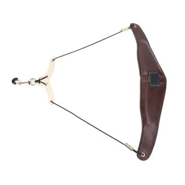 Imagem de Tomvorks Cinta de Pescoço Sax Com Gancho de Snap, Alça de Pescoço de Saxofone Ajustável Com Gancho de Metal, Tira Acolchoada de Couro para Soprano Tenor Alto Sax, Capacidade de 30 Kg,