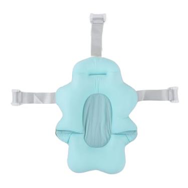 Imagem de Baby Bath Seat Universal flutuante dobrável macio confortável banheira de bebê tapete para chá de bebê recém -nascidos crianças 0 12 meses poliéster 57cm (Azul claro)