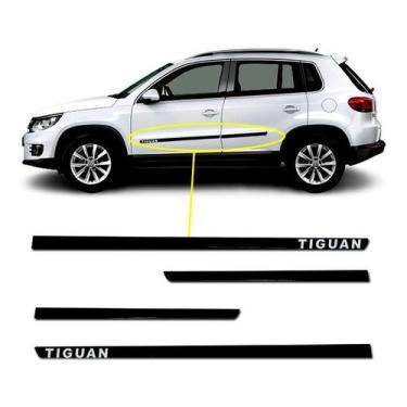 Imagem de Kit Friso Lateral Central Personalizado Slim Preto Tiguan 09/21 Adesiv