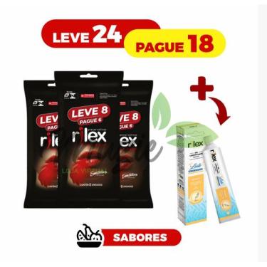 Imagem de Kit Leve 24 Pague 18 Preservativo Camisinha Rilex Sensitive Mais Fino 