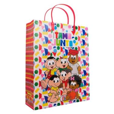 Imagem de Sacola de Presentes Turma da Mônica, Tamo Junto, 33 x 9 x 27 cm, Plástico, Estampa Colorida