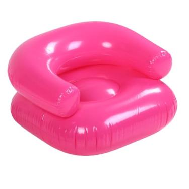 Imagem de Jectse Cadeira de Lounge Inflável Confortável Com PVC Macio Explodir para a Varanda do Corredor da Sala do Quarto, Ideal para Aconchegar -se, Assistir Filmes ou Ler (Róseo)