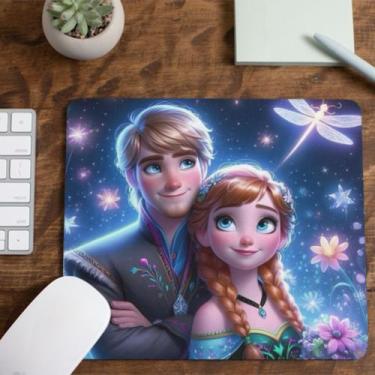 Imagem de Mouse Pad Princesa Anna Kristoff Frozen Tecido Emborrachado Pequeno 19