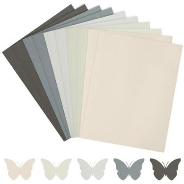 Imagem de Papel cartolina Whaline, 50 folhas, 21,6 x 27,9 cm, preto, cinza