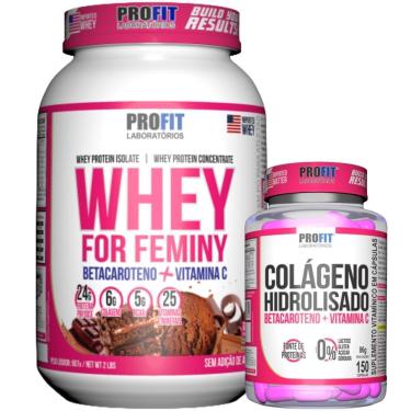 Imagem de WHEY FOR FEMINY 907G l COLÁGENO HIDROLISADO 150 CÁPSULAS l PROFIT-Unissex