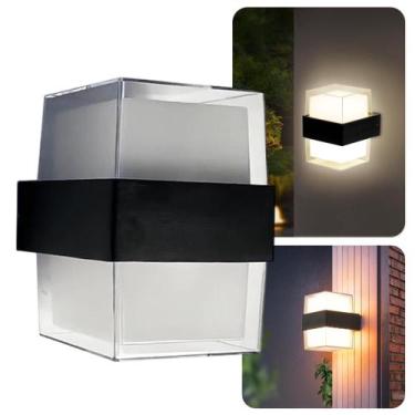 Imagem de Arandela LED Externa 10W 900lm Quadrada Moderna Bivolt 3000K 61172 - E