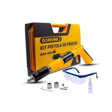 Imagem de Pistola Rebitadereira Revolver Fixação Pregos Finca Pino - PONTES FERR