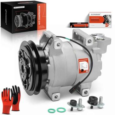 Imagem de A-Premium Compressor de ar condicionado AC com embreagem compatível com Chevrolet W3500 Tiltmaster 2005-2009, W4500 Tiltmaster 2005-2010, W5500 Tiltmaster, W5500HD Tiltmaster e Isuzu NPR, NPR-HD, NQR