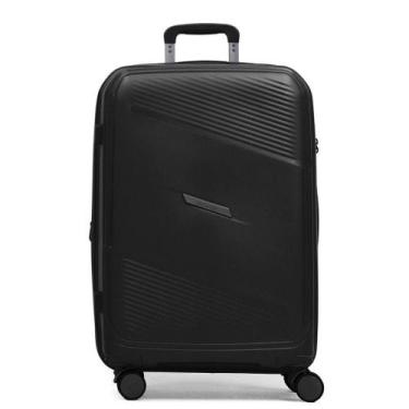 Imagem de Mala Média 23 Kg Polipropileno 4 Rodas Seul Preta - Bagaggio, M