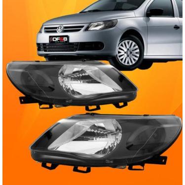 Imagem de Farol Saveiro Voyage Gol G5 Foco Simples Máscara Negra - DFEB, Lado di