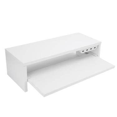 Imagem de AYNEFY Suporte de Madeira para Computador de Mesa Suporte para Monitor Com Altura de Elevação de 15 Cm Organizador de de Madeira para Computador de Mesa para Organizadores de Laptop de Escritório
