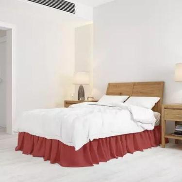 Imagem de Saia Cama Box Casal Padrão e Queen Ajustável Envio Imediato Decoração 
