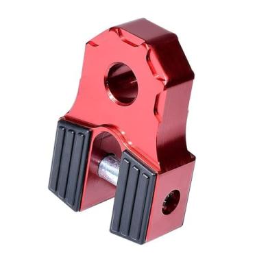 Imagem de MotiveTech Conector de gancho plano de montagem de manilha de guincho genérico, conector de gancho de arrasto, Vermelho