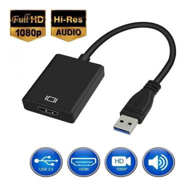 Imagem de Adaptador Conversor USB 3.0 x Hdmi HD 1080p para PC Notebook TV
