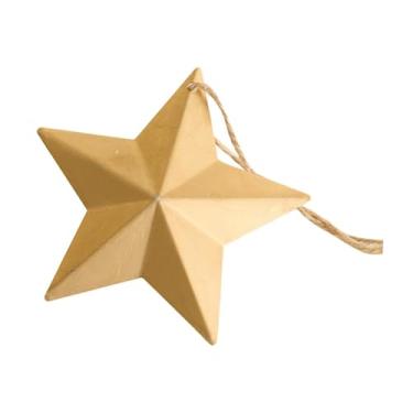 Imagem de shamjina Enfeite de árvore de Natal pendurado decoração pendurada pingente leve decoração de Natal para festa de festival favor restaurante interno, Estrela de Cinco Pontas