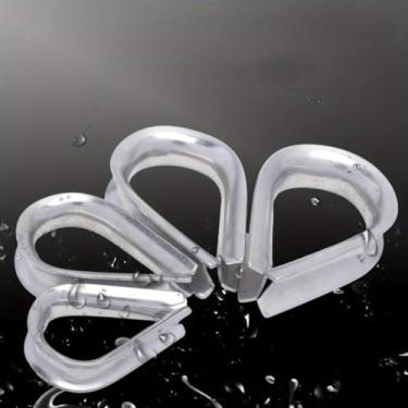 Imagem de 10 peças de aço inoxidável 304 M2 M3 M4 M6 cabo de manga protetora dedais grampos ferrolho fixadores anel de coração de galinha (10 peças-m6)