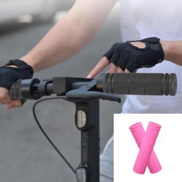 Imagem de 2 Pegadores de guidão de bicicleta de borracha antiderrapantes, alças de bicicleta, aderência de bicicleta de substituição especializada para Beach Cruiser Razor Scooter Triciclo dobrável para