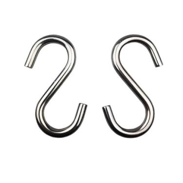 Imagem de 2 peças de ganchos S de aço inoxidável com utensílio de ponta afiada, cabide de roupas de carne, ganchos para pendurar para açougueiro, cozinha, utensílios de panificação