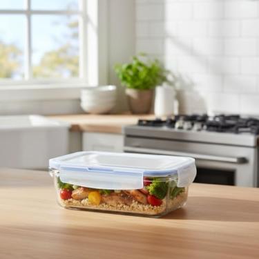 Imagem de Kit 5 Potes de Vidro Herméticos 640ml com Vedação Total e 4 Travas – Conserva Alimentos Frescos por Muito Mais Tempo