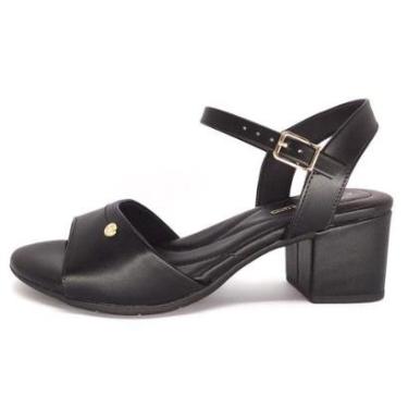 Imagem de Sandália Feminina Salto Baixo Grosso Comfortflex 24-57323-Feminino